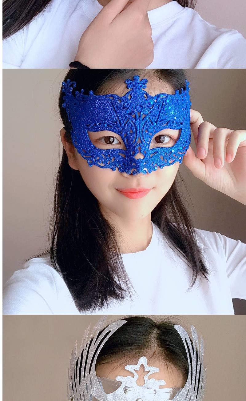 节庆派对网红羽毛半脸面具婚庆化妆舞会情侣成人儿童演出主播面具侧脸