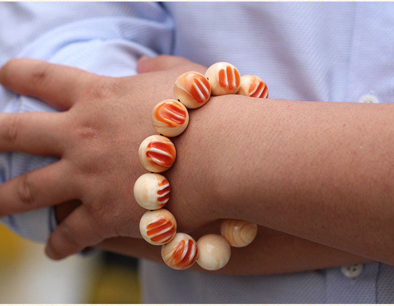 妙聚福万宝螺手链男女单圈手串佛珠念珠散珠圆珠满血槽单珠多宝珠子