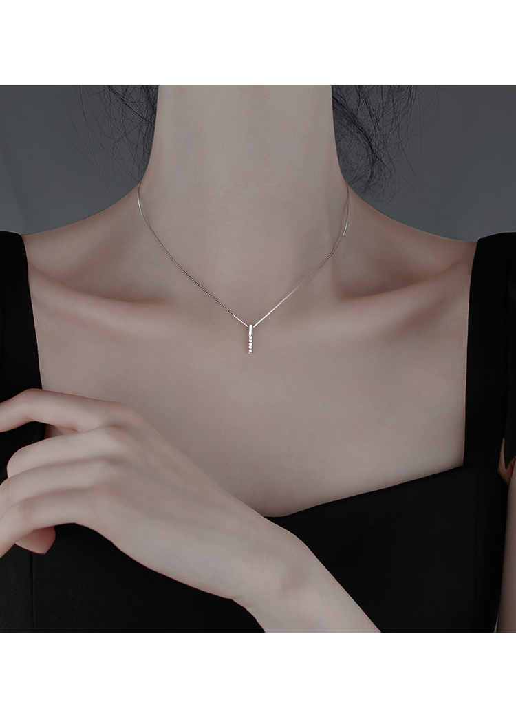 ck一字项链年新款女项链in冷淡风简约锁骨链精致小巧生日礼物旗舰官方