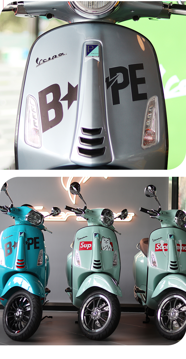 vespa春天冲刺车身贴纸适用维斯帕150/300摩托车拉花改装贴花版画