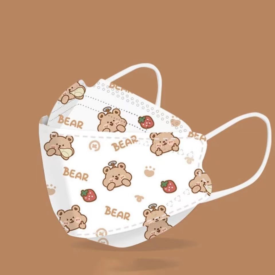 女生口罩立体口罩印花卡通可爱创意防尘口鼻罩透气女款轻薄潮款非独立