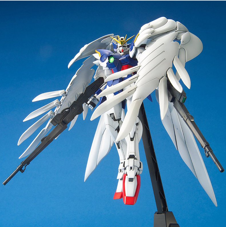 万代高达拼装模型mg1100wingzero天使飞翼零式ew敢达附支架mg天使飞翼