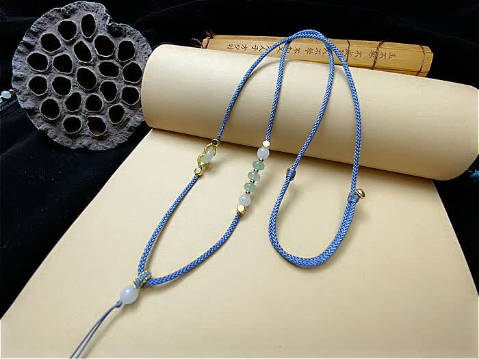 手工编织项链绳高货吊坠挂绳挂脖翡翠玉坠玉佩平安扣绳子男女翡翠东陵