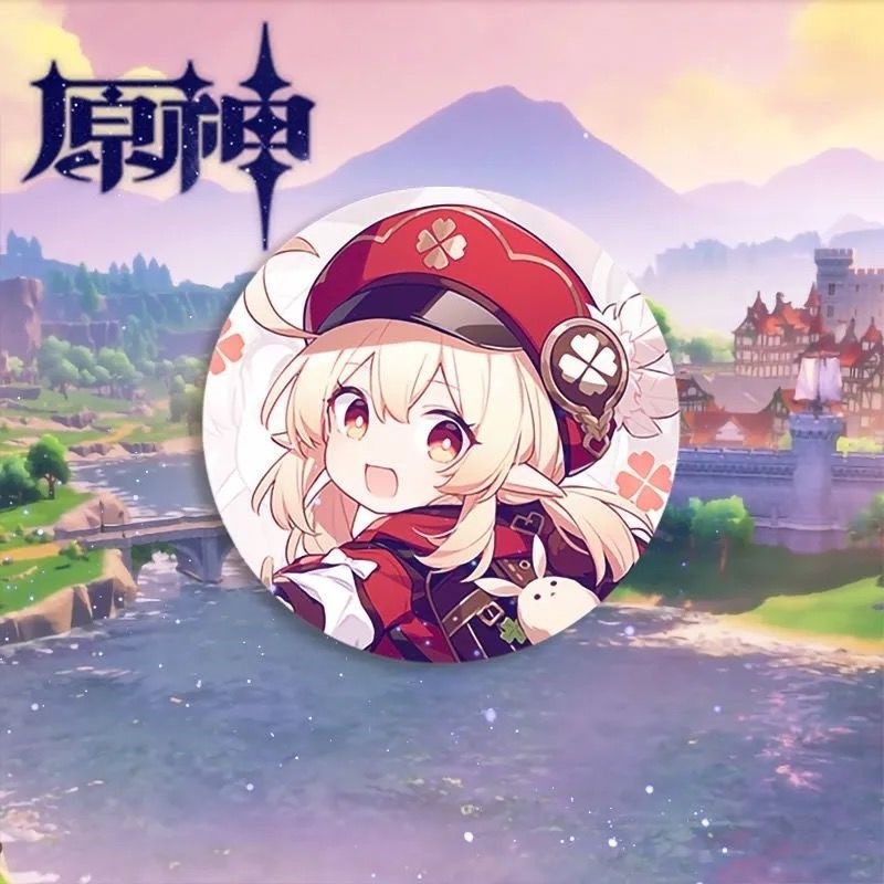 新款原神kfc联动徽章原神勋章周边徽章金属女仆诺艾尔胡桃肯德基kfc