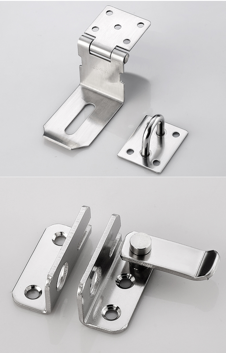 柜门直角锁扣90度固定老式木门盗卡扣保险栓加厚挂锁门扣搭扣3寸门扣