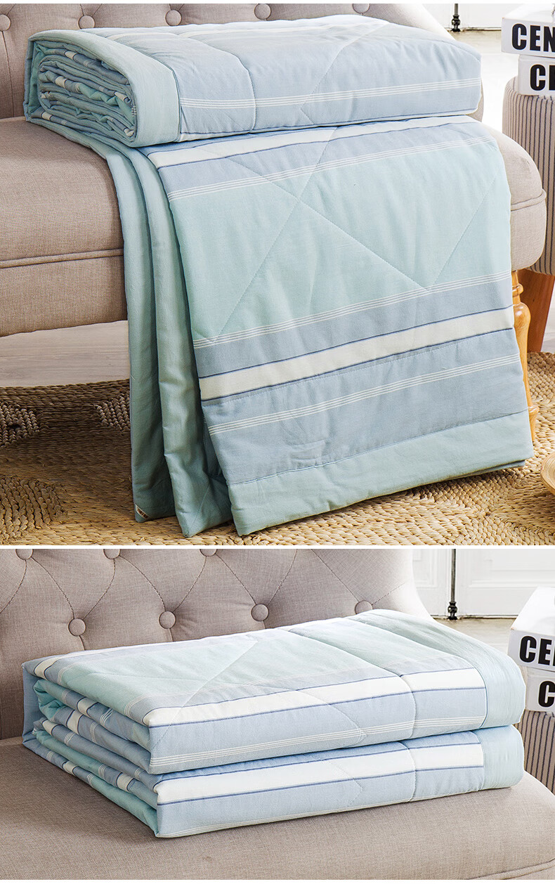 小绵羊家纺商城超市同款水洗棉柔肤夏被空调被夏凉被纯棉双人2m全棉水