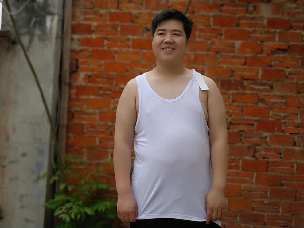 精选父亲节胖子男季背心汗衫超薄款特大号加肥加大码老头衣服凉快中