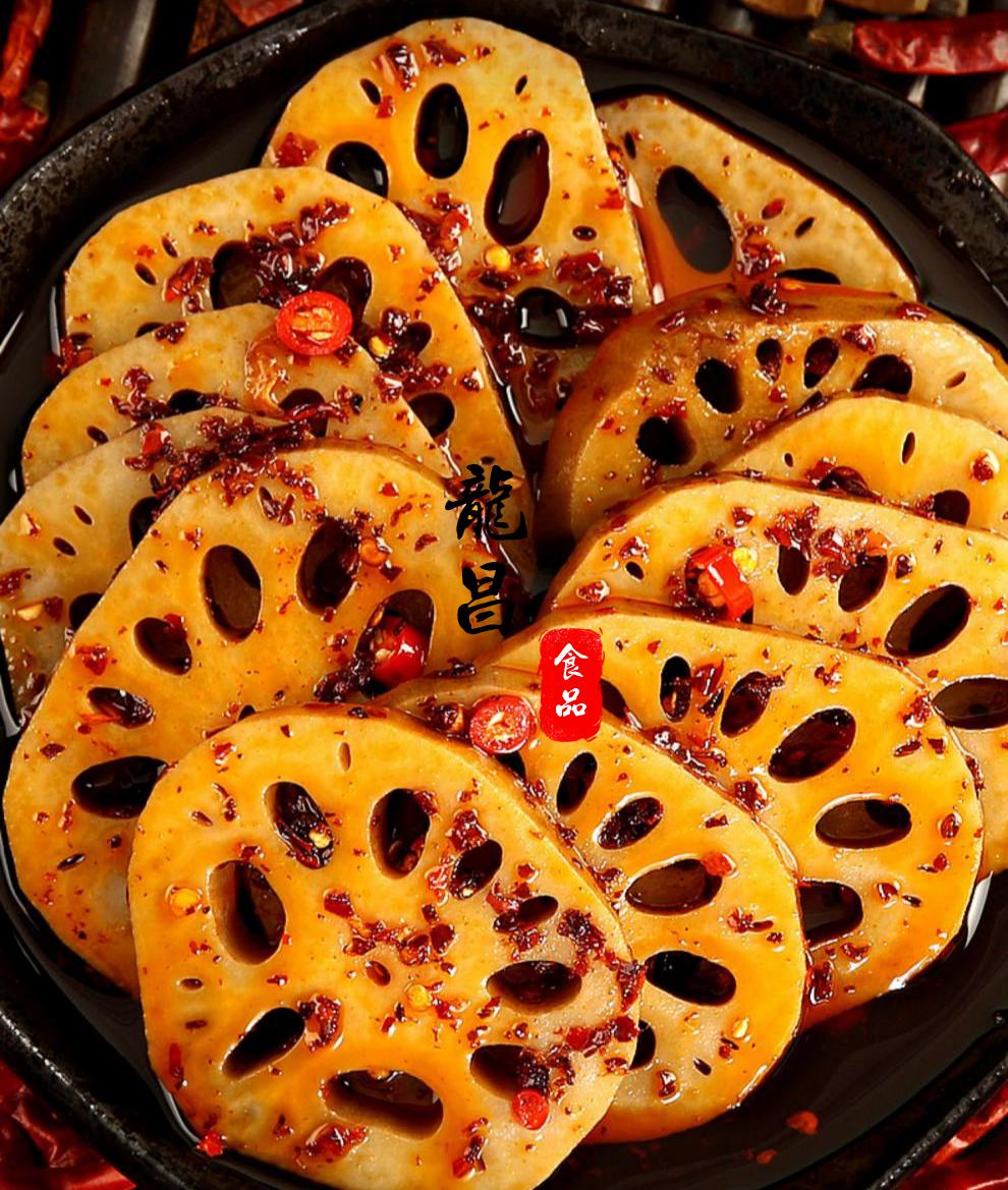 香辣藕片麻辣卤味休闲零食即食小吃重庆特产150g d:藕片75g 杏苞菇75g