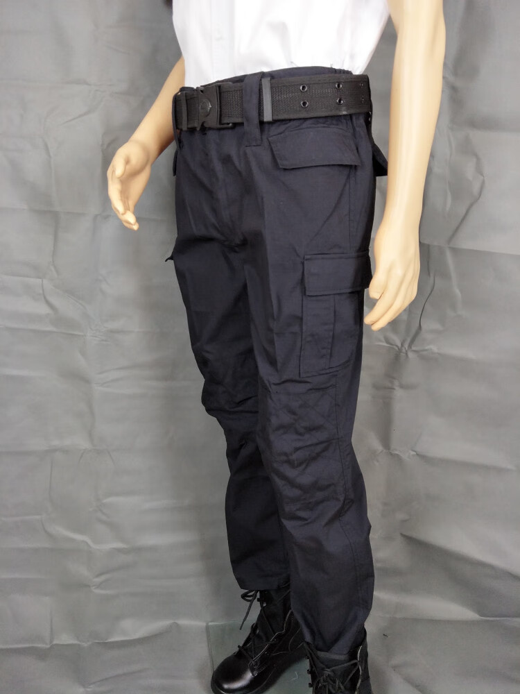 《作训服 作训服裤子 黑色网格作训裤男女保安特种兵夏季战术执勤裤加