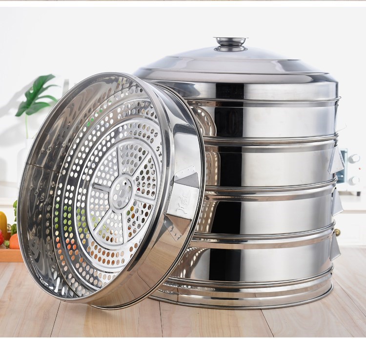 蒸锅大号50cm以上加高蒸笼蒸馒头多功能笼屉蒸包子蒸锅家用大容量大号