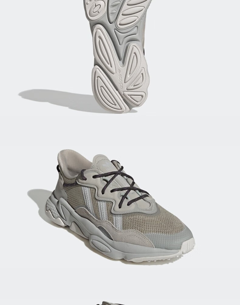 adidas三叶草ozweego男女新款休闲复古老爹鞋hp2334 米色/浅灰色 43