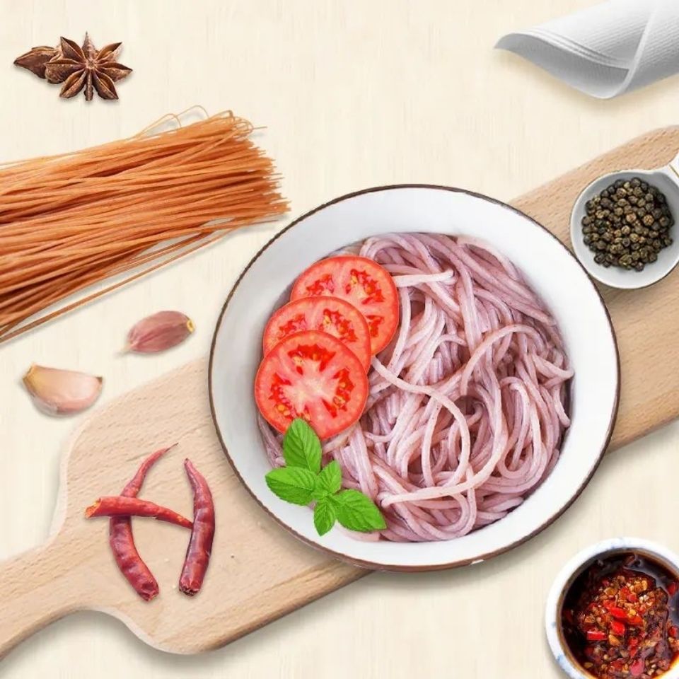 云南元阳梯田干米线正宗过桥米线红米线米粉半干米线粉丝整箱批发红米