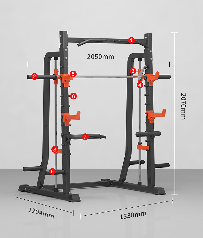 史密斯机卧推深蹲架男女力量训练健身器材杠铃套装龙门架家用多功能