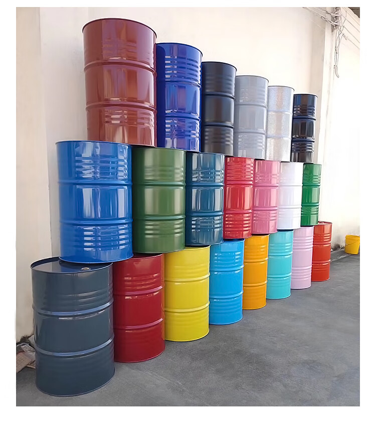 油桶200升桶加厚柴油桶大容量幼儿园装饰大铁油桶网红定制汽油桶 深灰