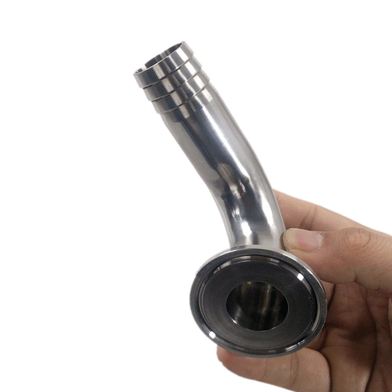 304不锈钢快装卡箍式皮管接头弯头卫生90度卡盘宝塔弯管头304k6445