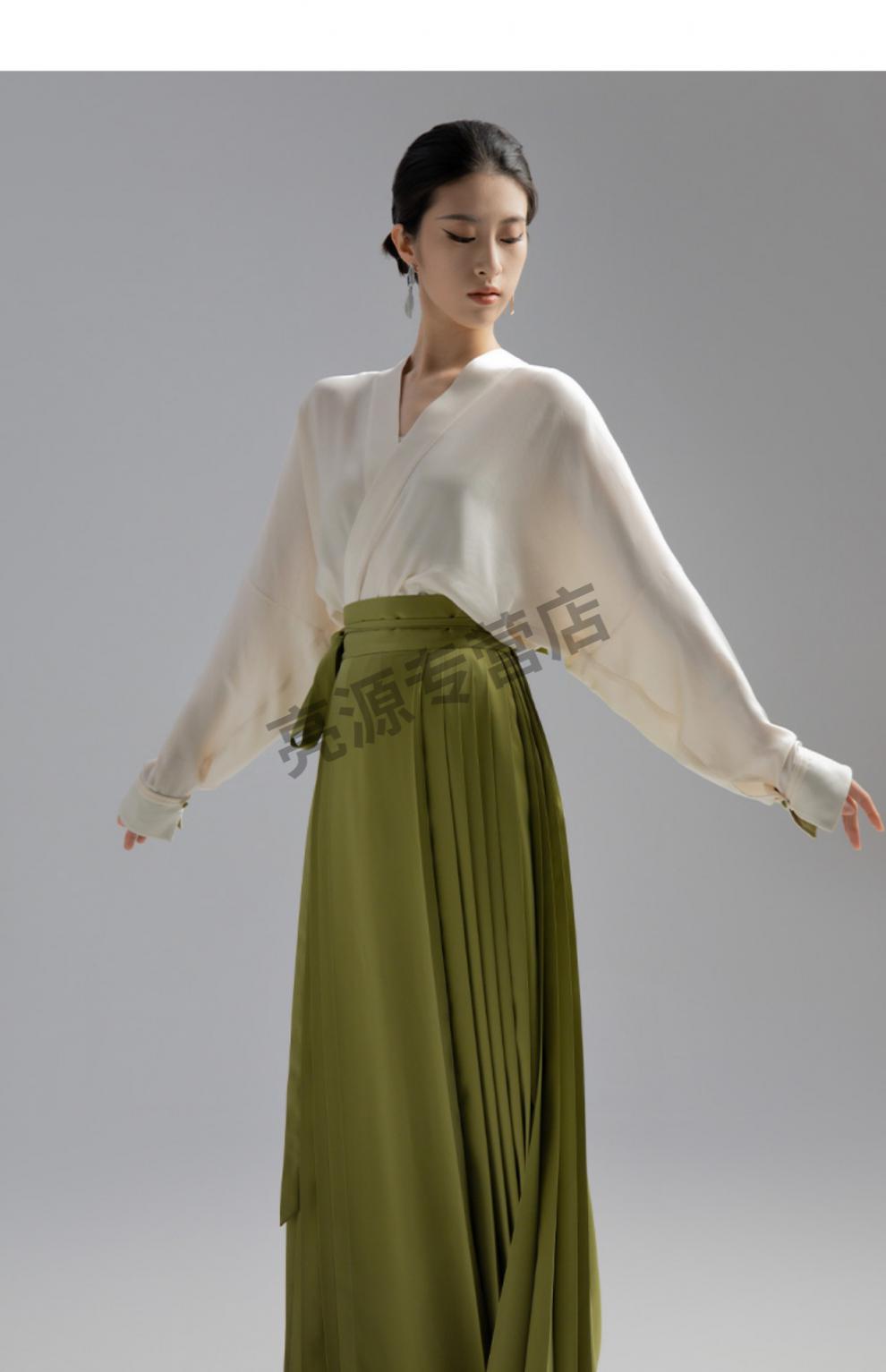 随时anytime原创改良汉服女宋制飞机袖汉元素中国风新款清欢宋制改良