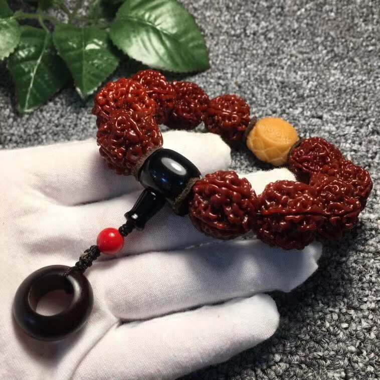 0五瓣原籽大金刚菩提根手串男士配饰品冷门文玩盘玩手链潮 开运 20mm