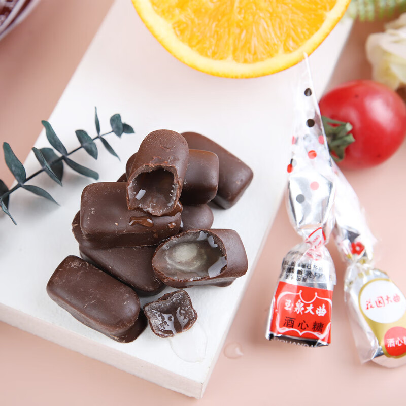 秋林酒芯糖秋林巧克力酒心糖秋林酒糖哈尔滨特产年货糖果400g酒芯糖