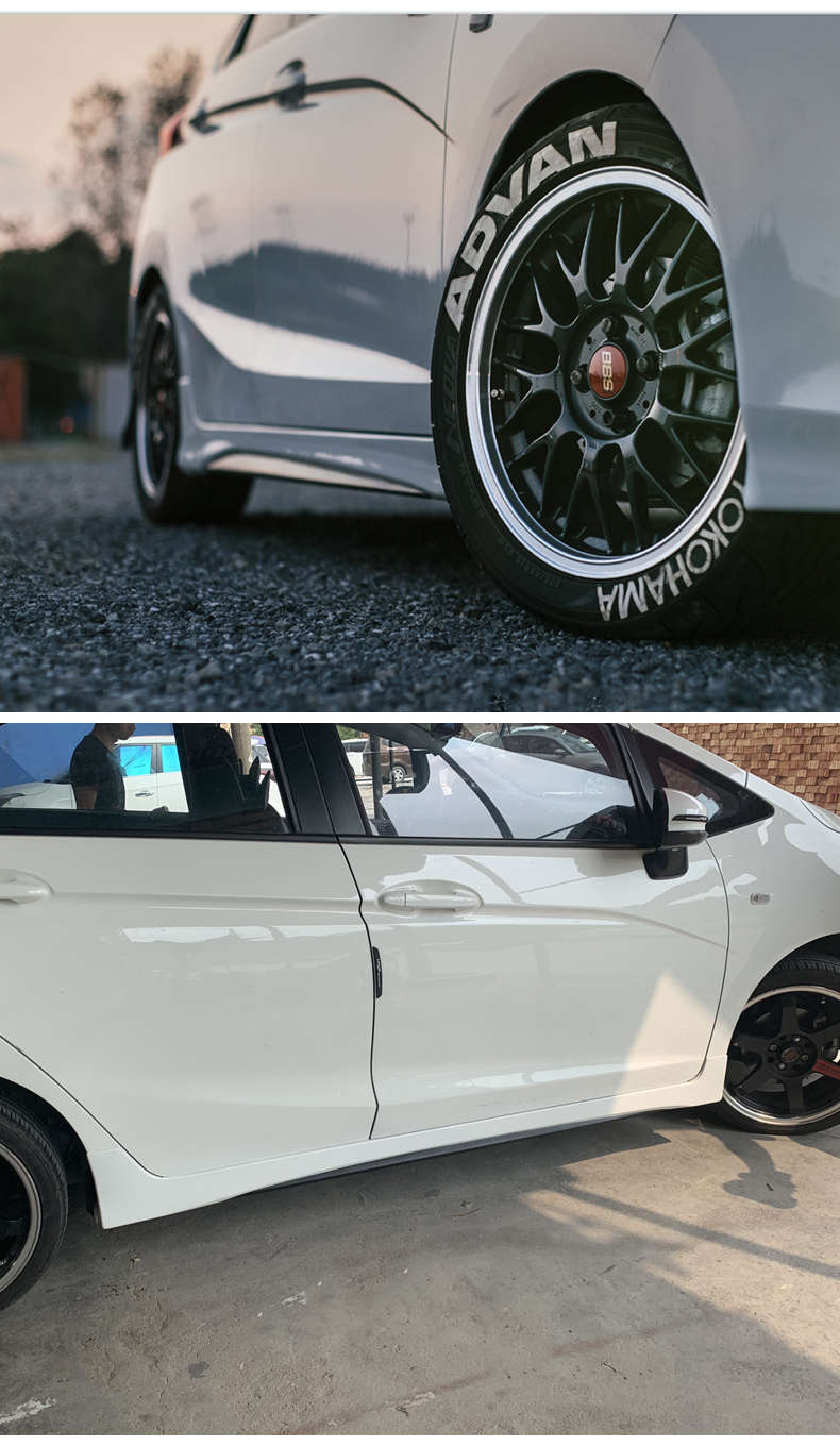 适用于1421款本田新飞度改装侧裙rs包围三代四代无限裙边外观配件1420