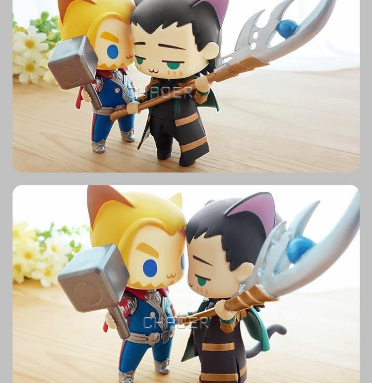 雷神3q版洛基公仔摆件漫威复仇者联盟周边模型礼物锤基cp美国队长3