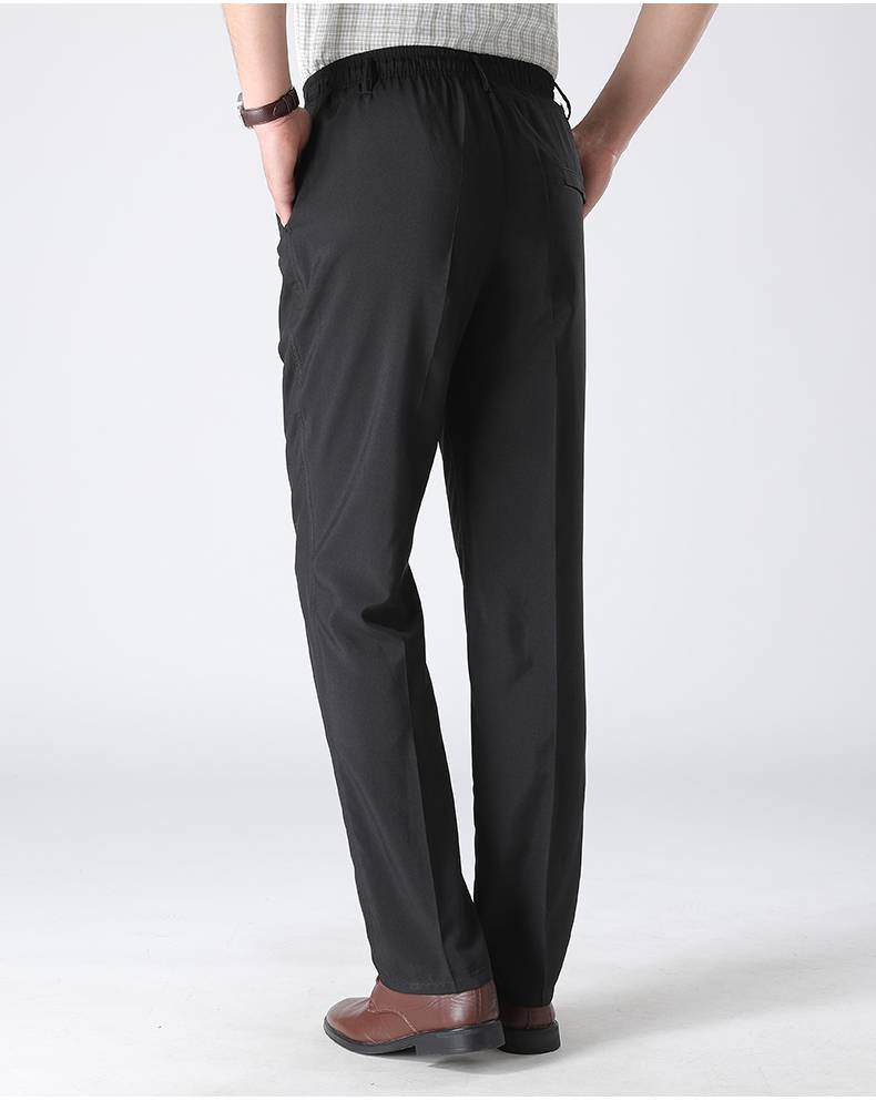 南极人中年男裤休闲裤男中老年夏季薄款爸爸裤宽松春秋老人裤松紧腰