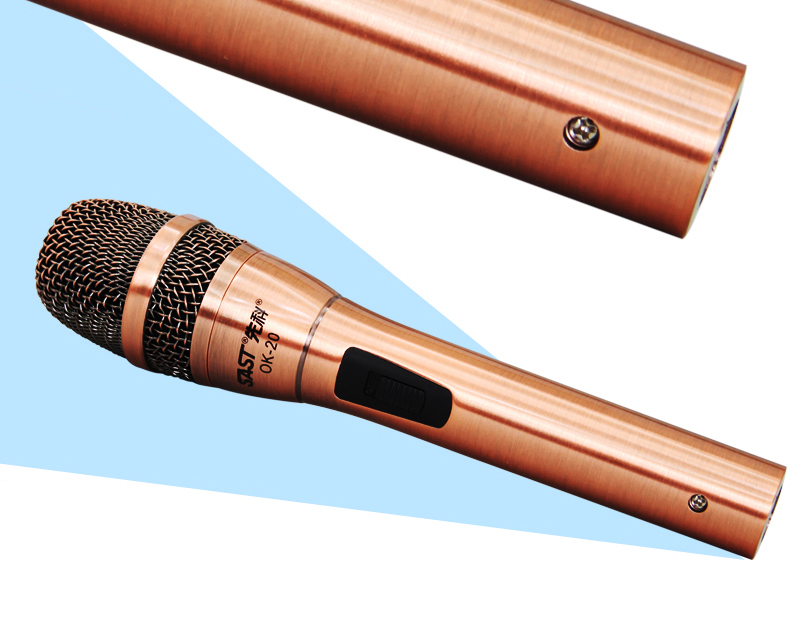 sast先科ok20有线麦克风金属舞台动圈k歌ktv唱歌家用话筒标配套餐一