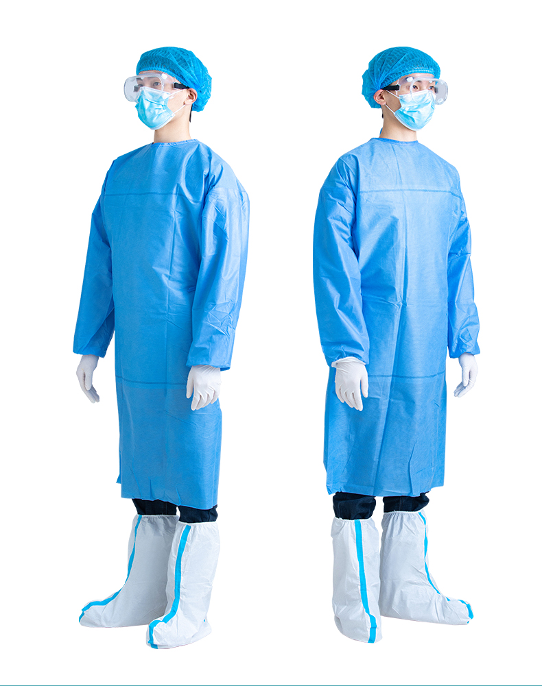 一次性手术衣医护全身隔离衣医护防护服 反穿隔离衣【xl码】 手术帽