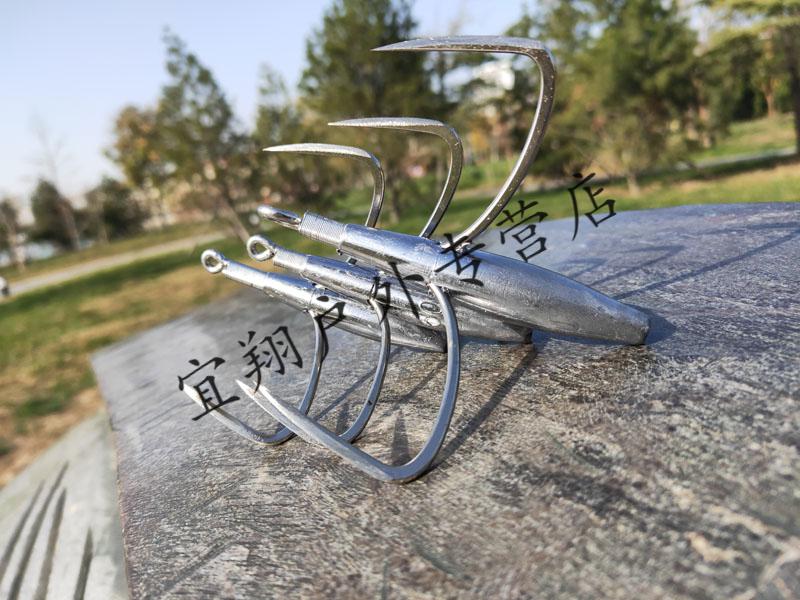 一味官网同款防挂底锚钩大号三爪锚鱼钩特大号防挂锚钩刀锋防挂底带砣