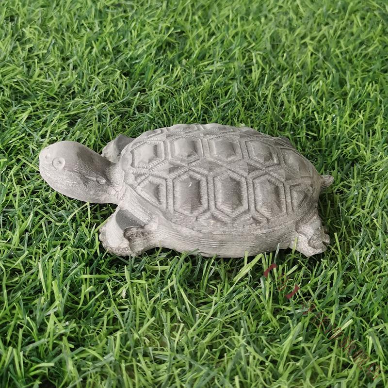 石头乌龟摆件石雕乌龟风水青石雕刻动物鱼池景观家居复古装饰石龟 长