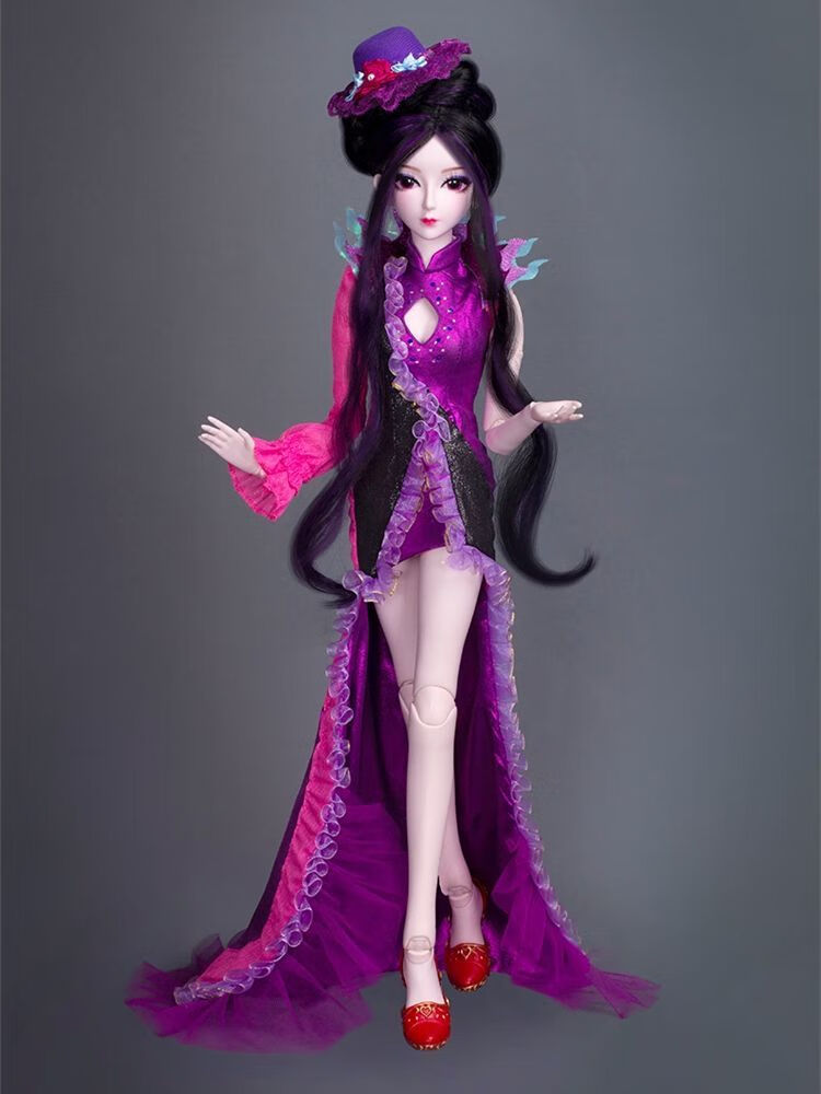 女孩关节sd玩具 灵公主 2衣1鞋【带眼妆】 60cm娃娃丨 礼盒装【图片