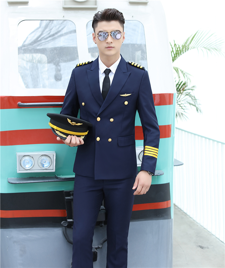 航空服装机长制服中国机长空少制服帅气航空学生班服肩章飞行青年演出