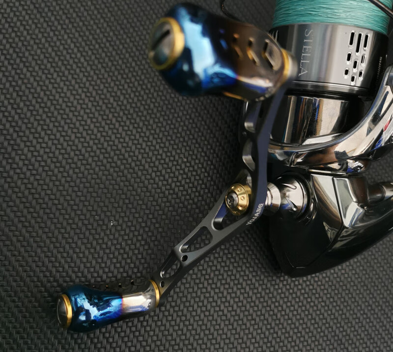 达瓦启拓路亚纺车轮双摇臂路亚渔轮手摇把改装双摇臂金属平衡杆同款