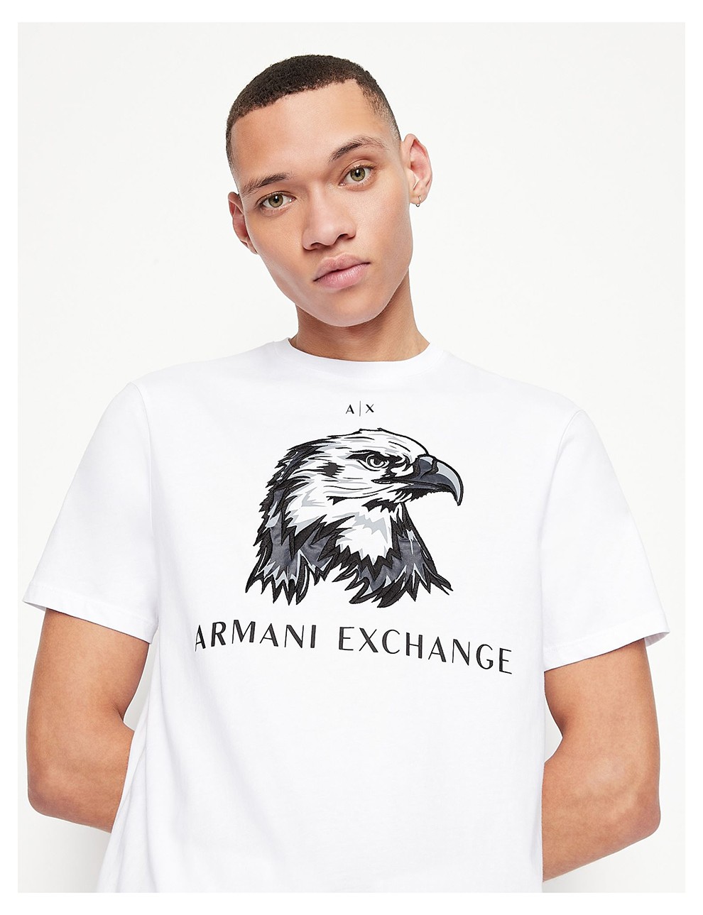 armani exchange 阿玛尼 a/x男士棉质老鹰图案短袖t恤衫 3lztaq zj6qz