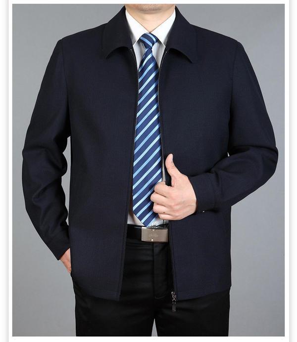 干部夹克商务青年行政夹克春秋季厅里厅气休闲男士爸爸装春夏天外套