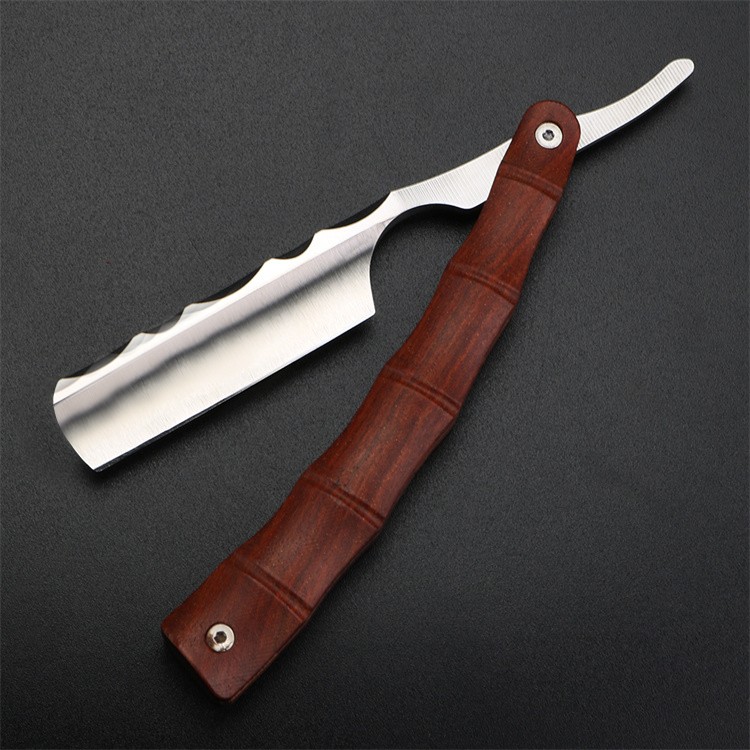 新款锋利直刃剃刀手动式剃须刀老式s6 9cr18钢材刮刀理发师剃头刀刮脸