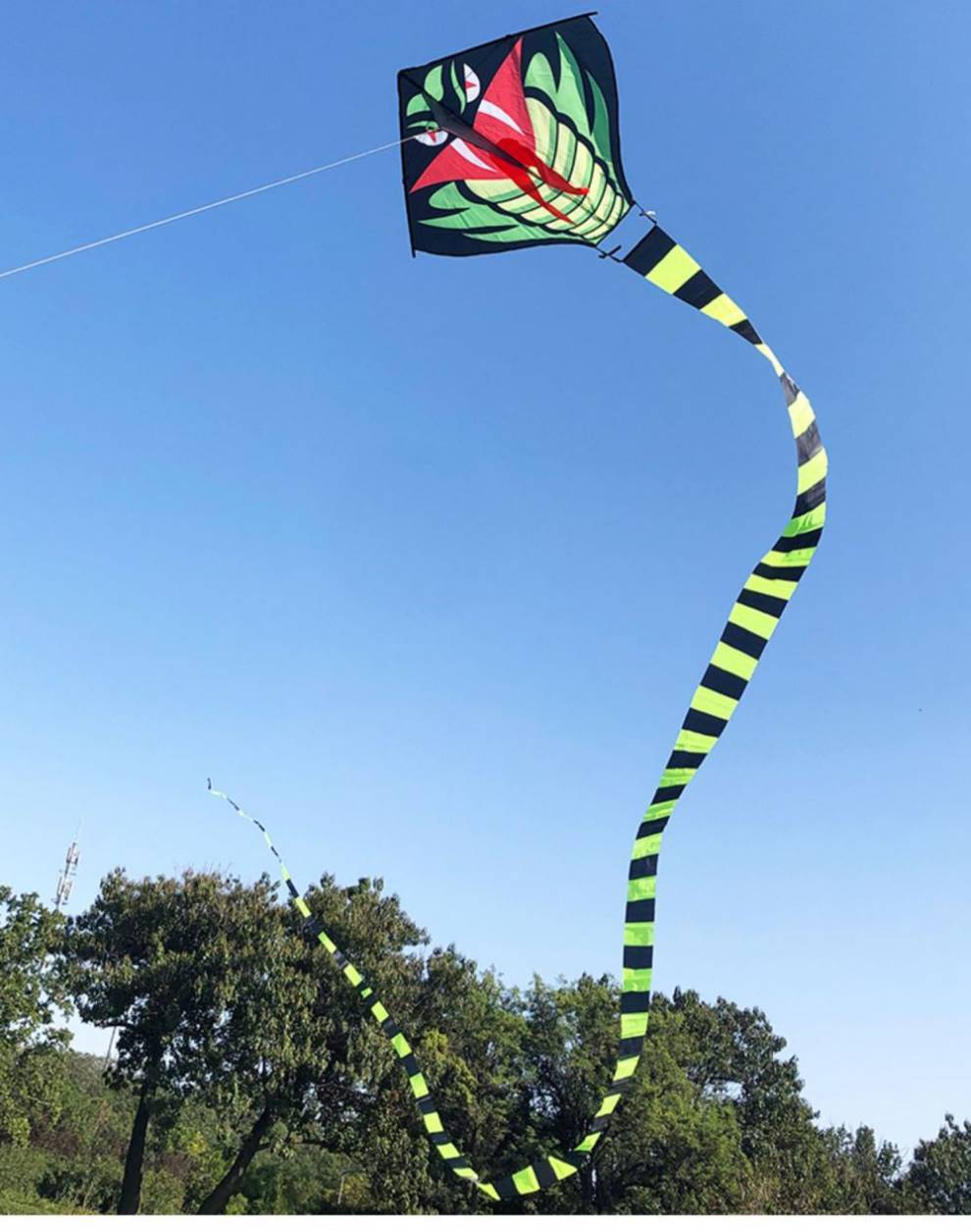 超大眼镜蛇风筝小孩2020年大型长尾巴特大号大人专用创意高端30米青蛇