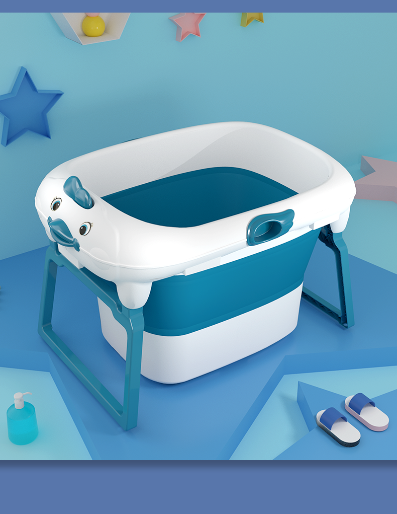 婴儿浴桶折叠超大号加深加厚儿童洗澡家用小孩泡澡盆新生儿游泳桶家用
