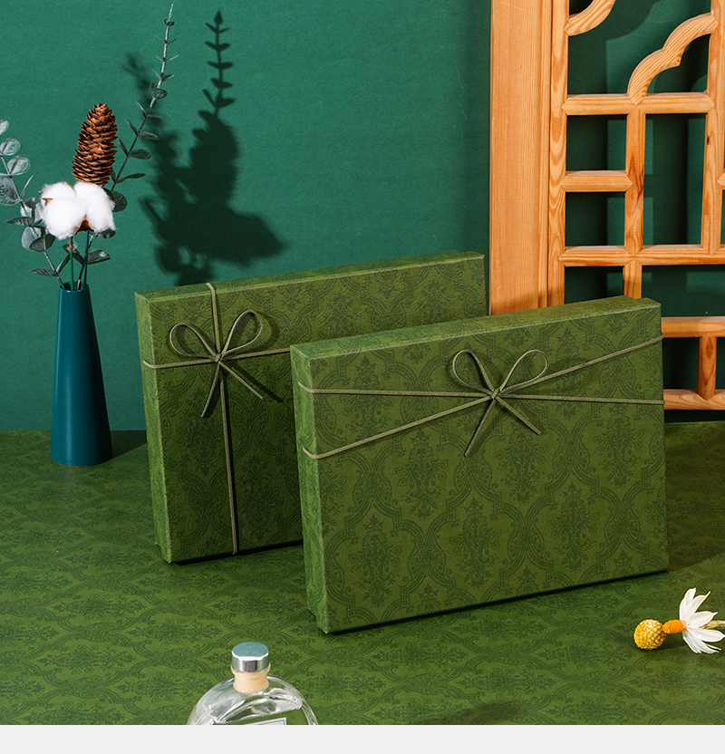 【好物】睡衣礼盒空盒 礼盒空盒睡衣衬衫衣服包装盒墨绿色复古感礼物