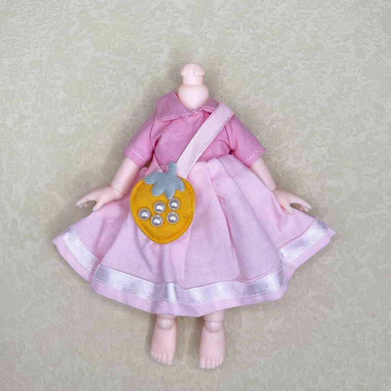 新款1617厘米芭比娃娃ob11娃衣服8分bjd换装jk制服裙子女仆套装bjd