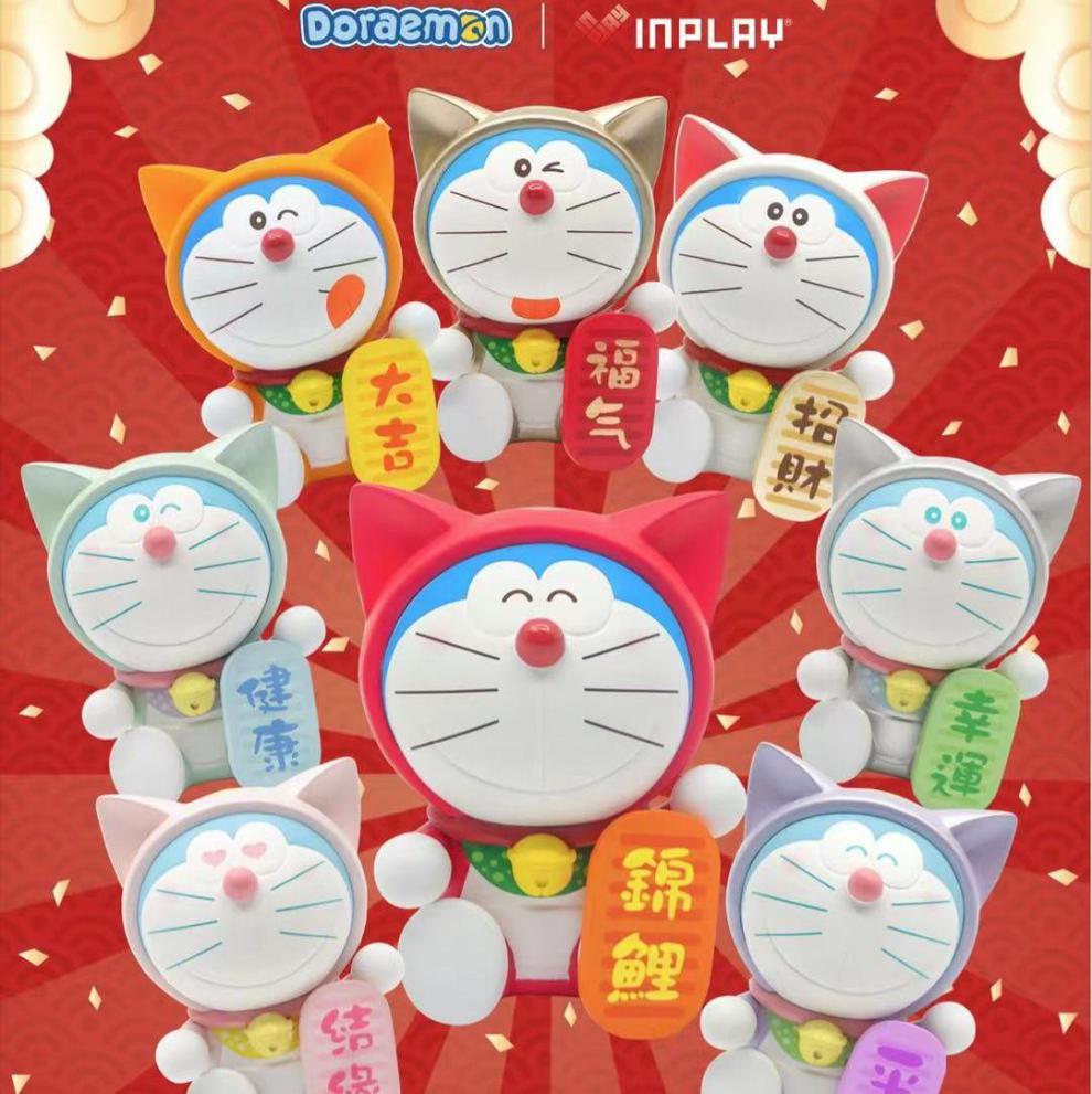 哆啦a梦福气满满盲盒 机器猫叮当猫猫少女心车载摆件礼物 盲盒随机一