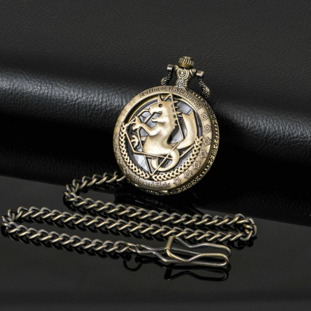 六一儿童节礼物钢之炼金术师怀表卡通动漫钢之炼金术师银怀表男款二