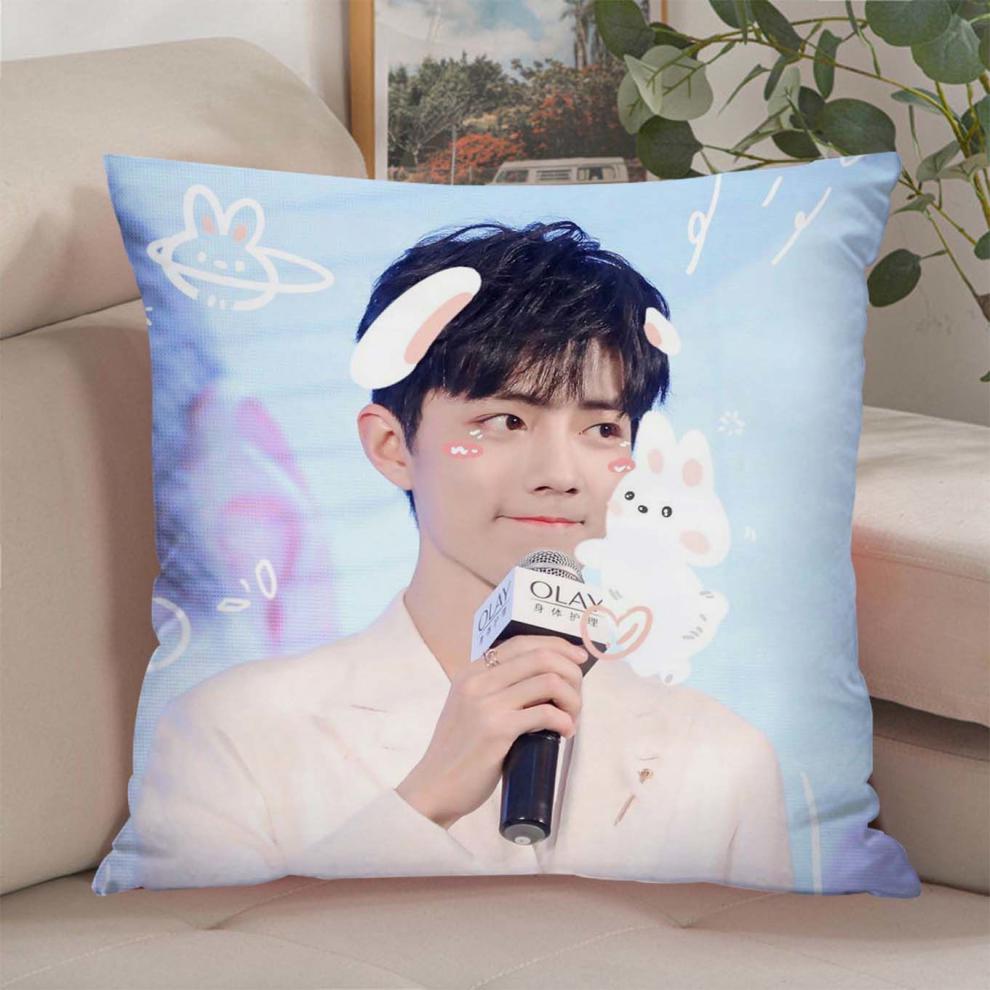 秋思肖战抱枕 真人边双面靠枕真人diy生日礼物枕头舒适柔软靠垫 01 60