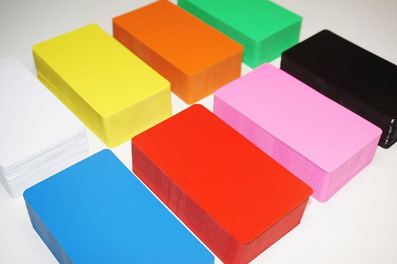 塑料卡片创意无面值pvc净面纯色长方形颜色卡空白卡广告宣传卡筹码币