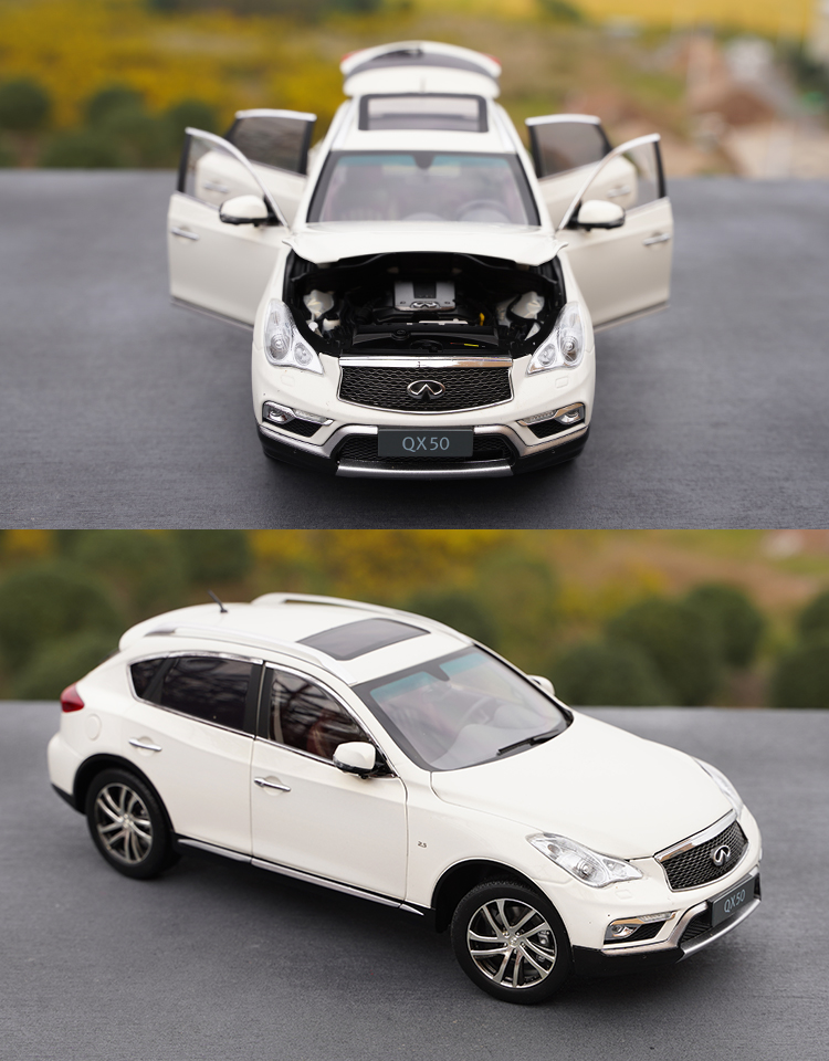 英菲尼迪车模118原厂infinitiqx50越野车suv合金汽车模型莹宝白