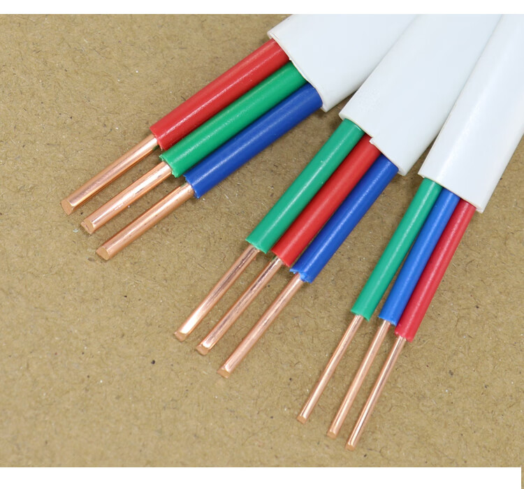 国标纯铜芯线3芯152546平方三芯硬铜线bvvb护套线家用电线白bvvb三芯