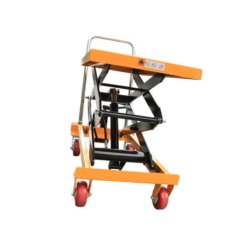 手动液压升降平台车电动移动式小型升高机工作平板推车液压平台车
