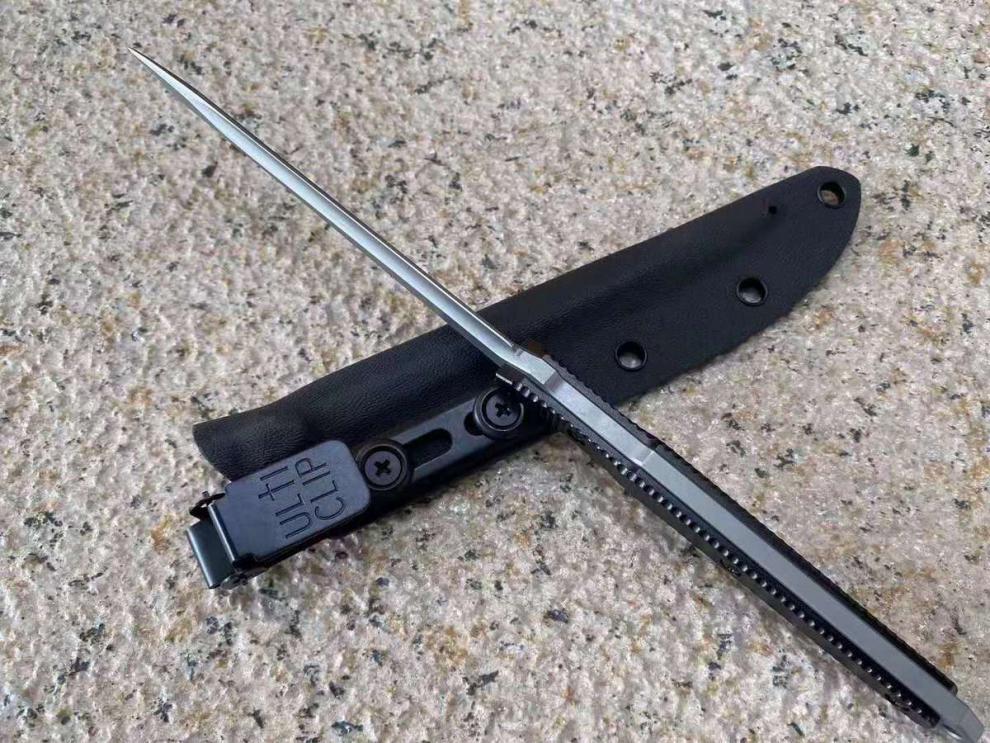 三菱刺军hn9一体钢小直刀夜行防身手刺防卫小刀随身便携茶刀茶针破冰