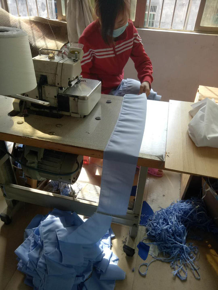 车间厂服蓝思科技工作服东莞佛山厂服男女天蓝色短袖衬衫工装订做logo