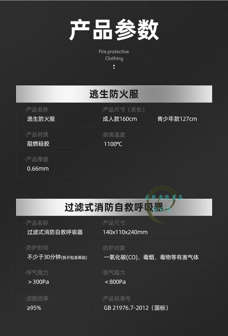 及安盾硅胶灭火毯防火斗篷避火服逃生衣家用办公消防器材消防专用儿童