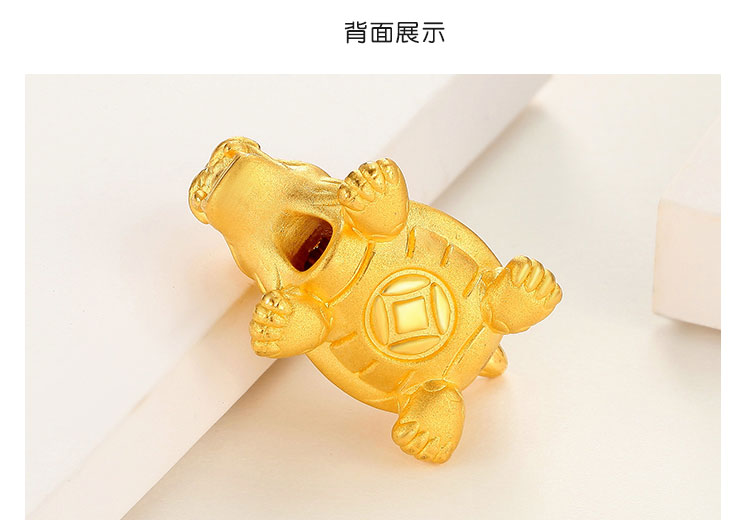 老凤凰3d硬金黄金龙龟转运珠足金999瑞兽龙龟串珠男女款手链约165g